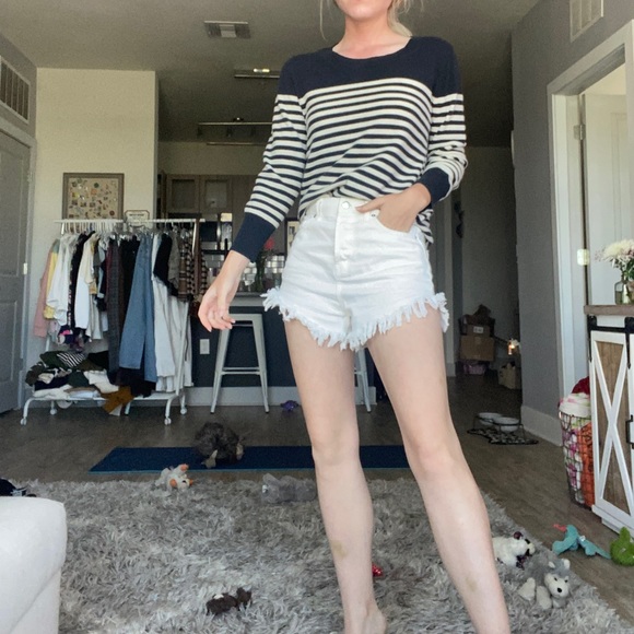 Black striped cashmere sweater - Picture 1 of 3